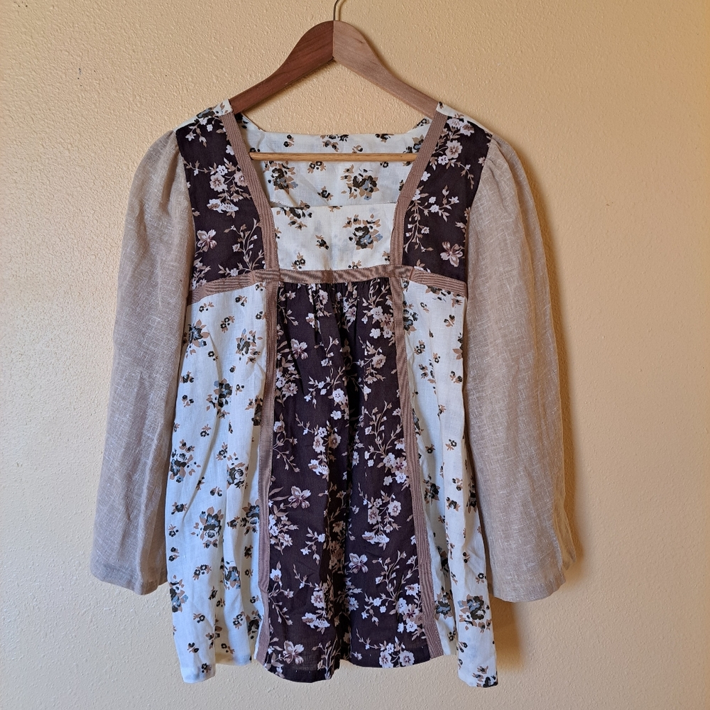 70s floral top